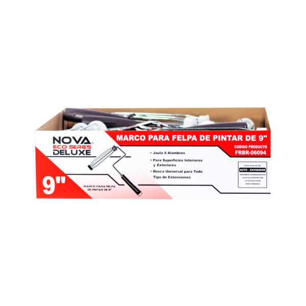 RODILLO NOVA ECONOMICO CAFE 4 ALAMBRES 9″ FRBR-06094 - Imagen 3