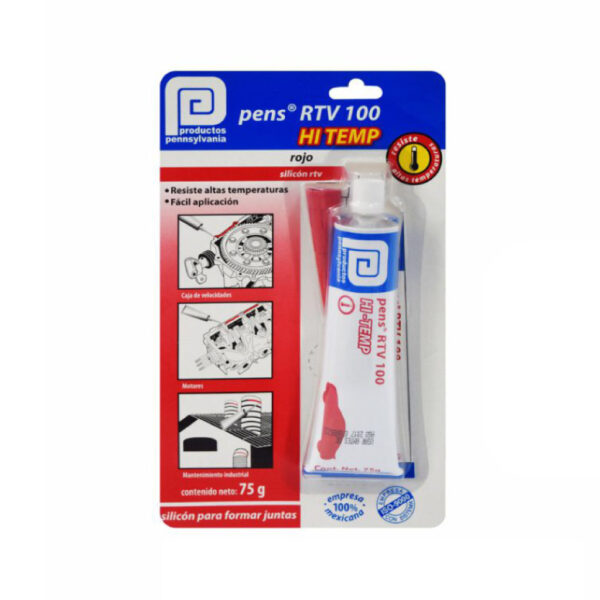 SILICONE PENSYLVANIA ALTA TEMPERATURA BLISTER 75 GRS ROJO