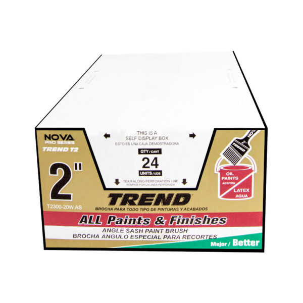 BROCHA NOVA TREND T2 PARA RECORTES CERDA BLANCA 2″ T2300-20W - Imagen 4