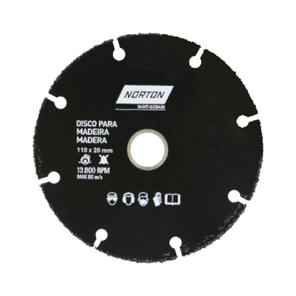 DISCO NORTON PARA ESMERILADORA CORTE DE MADERA 4 1/2″