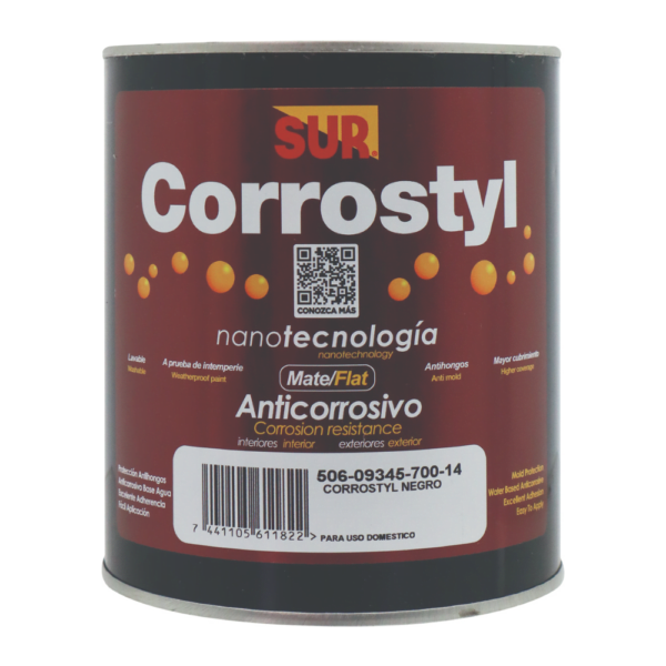 CUARTO CORROSTYL ANTICORROSIVO NEGRO MATE