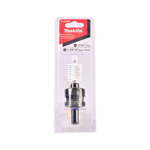 MANDRIL MAKITA PARA BROCA SIERRA DE 1 1/4 A 6″ D-21836