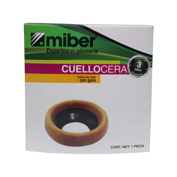 EMPAQUE DE CERA MIBER CON GUIA PARA INODORO AW-CCG - Imagen 3