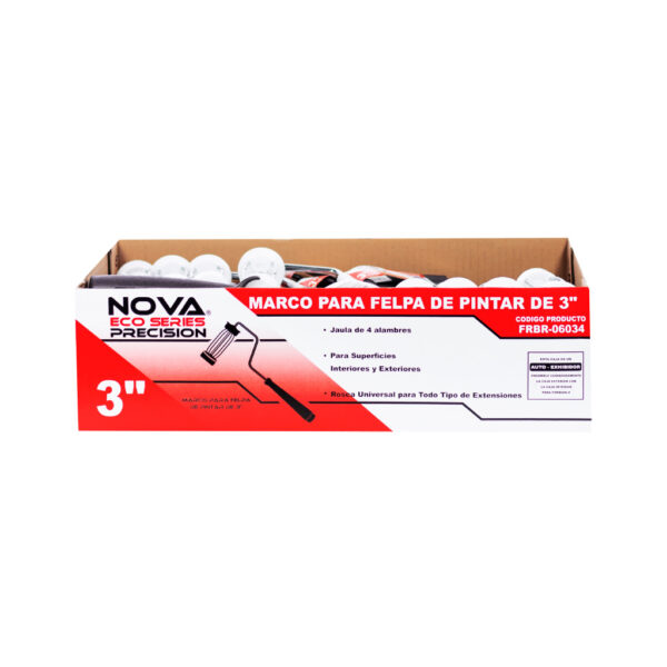 RODILLO NOVA ECONOMICO CAFE 4 ALAMBRES 3″ FRBR-06034 - Imagen 3