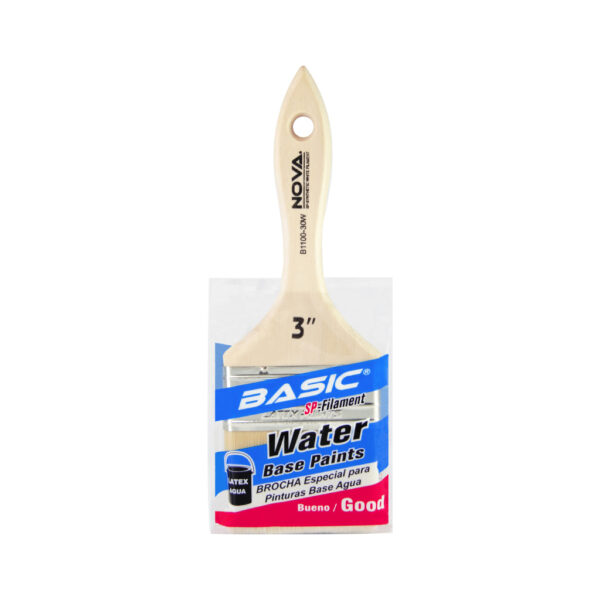 BROCHA NOVA BASIC B1 PARA PINTURA BASE AGUA 3” B1100-30W - Imagen 5