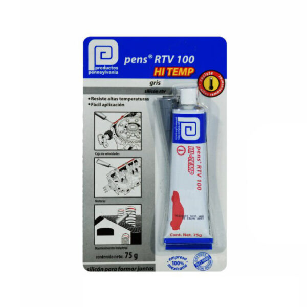 SILICONE PP ALTA TEMPERATURA RTV 100 GRIS 75 GRAMOS - Imagen 2