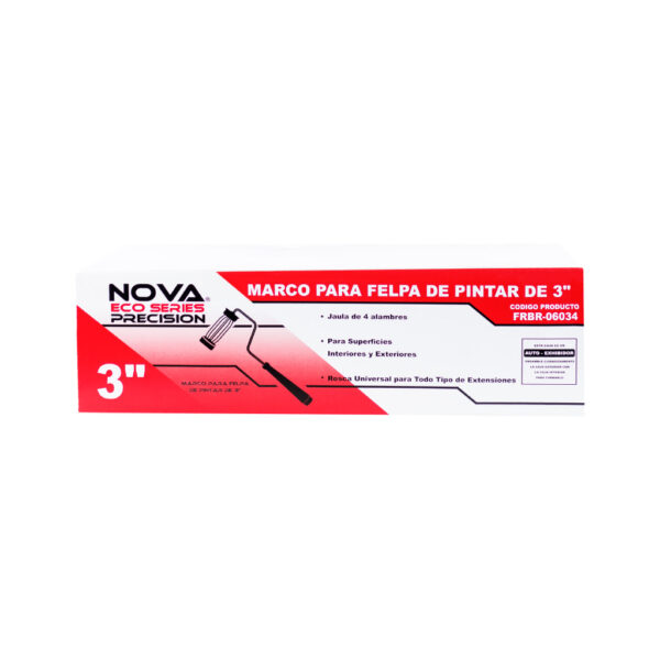 RODILLO NOVA ECONOMICO CAFE 4 ALAMBRES 3″ FRBR-06034 - Imagen 2