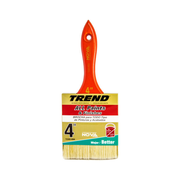 BROCHA NOVA TREND T2 ALL PAINTS CERDA BLANCA 4″ T2300-40W