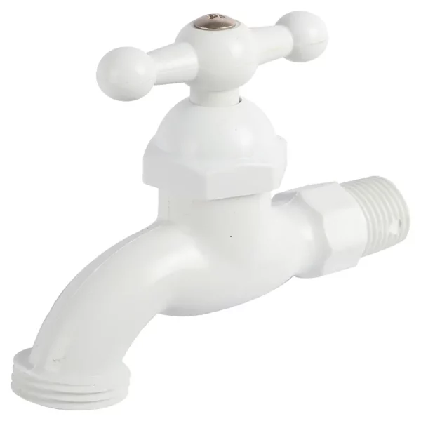 LLAVE CHORRO PVC BLANCA