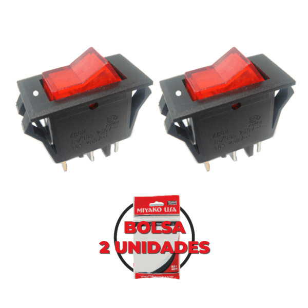 SWITCH CUADRADO 110/220V 2P ON-OFF EC-25-05