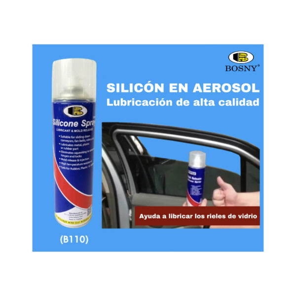 SPRAY BOSNY SILICONE LUBRICANTE 400ML B110 - Imagen 3