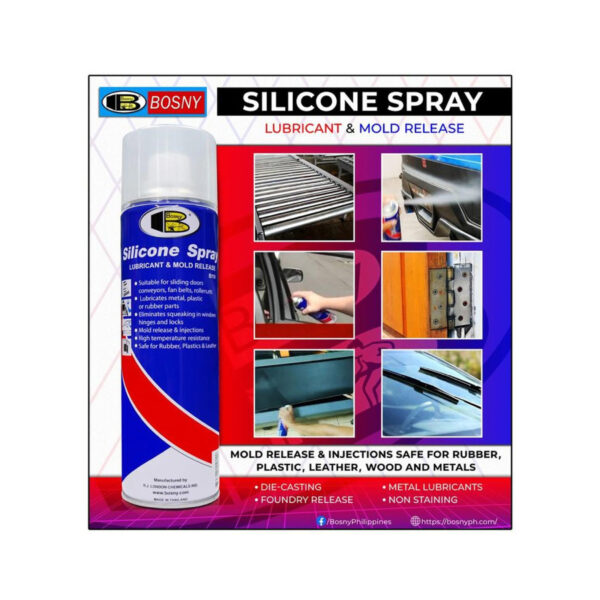 SPRAY BOSNY SILICONE LUBRICANTE 400ML B110 - Imagen 4